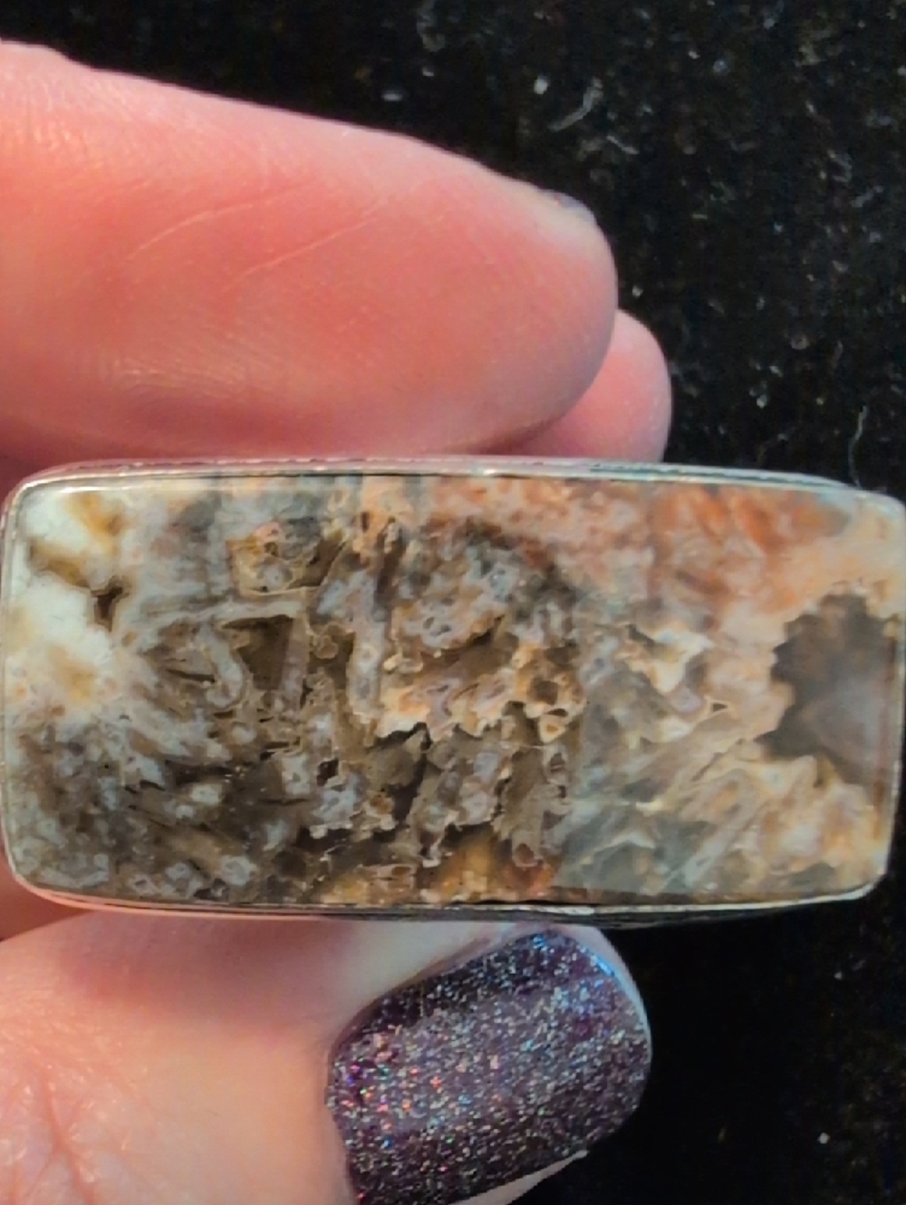Rectangular Stick Agate Ring - Picture 8 of 9